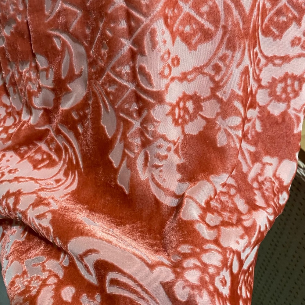 NWT Sundance Slip Dress Set Boho cottage Women Burnout Velvet Lace Coral large - Picture 7 of 10